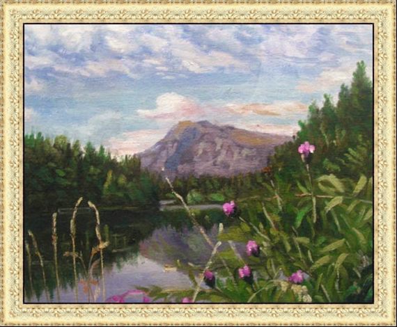 Scottish contemporary painting of loch torridan